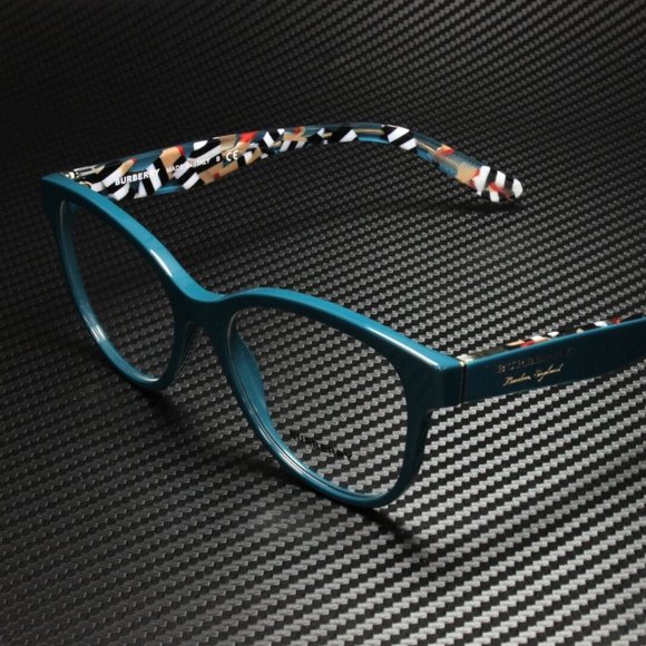 Burberry Teal Blue 52mm Eyeglasses - Picture 1 of 6